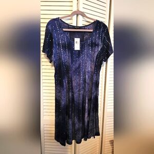 Womens Dark Blue Sequin Dress